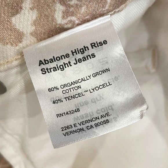 New Reformation Abalone Floral Toile High Rise Straight Jeans 27 $188 - Picture 7 of 7